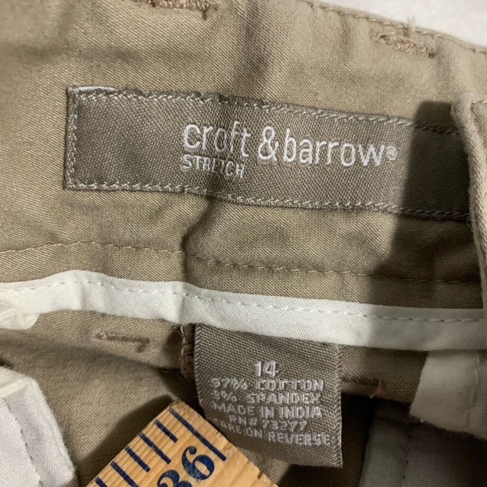 Khaki‎ Straight Leg Chino Pants Womens 14 casual slacks Business Casual Straight - Picture 11 of 13